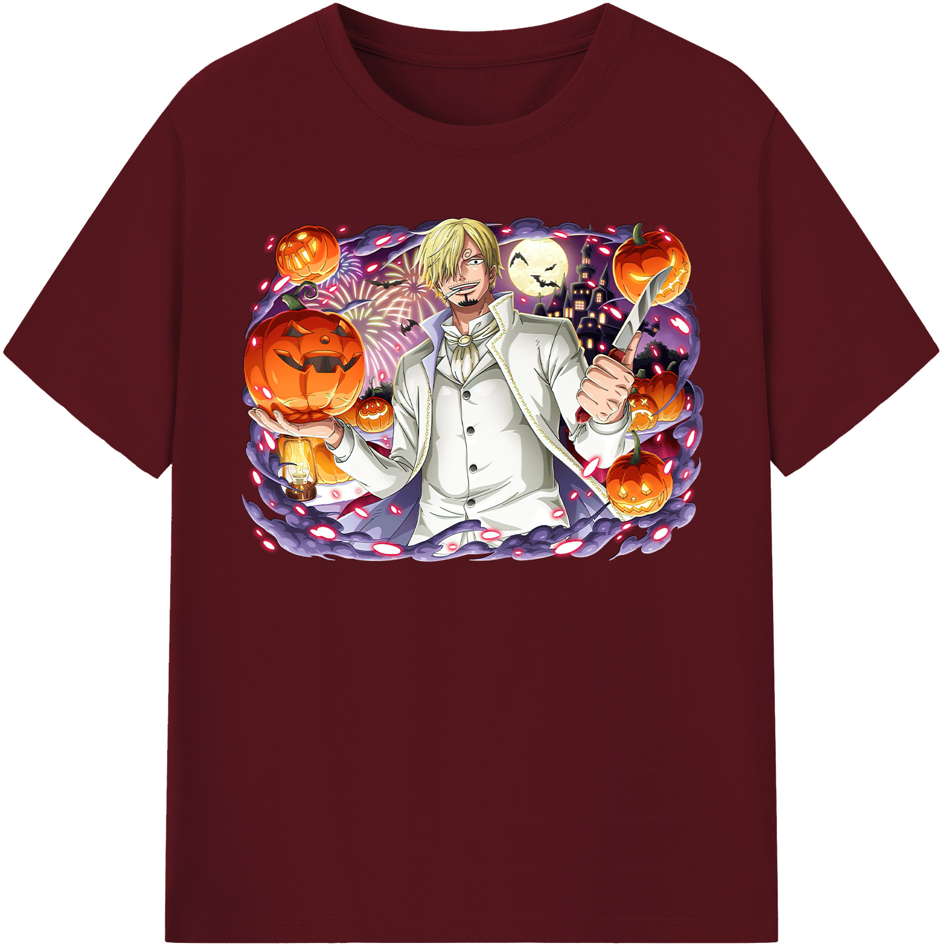 ワンピース サンジ ONE PIECE Sanji 綿100％半袖Tシャツ（フロントプリント）